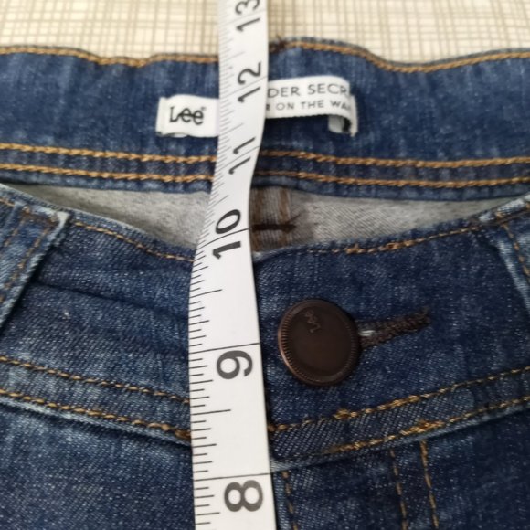 LEE Women's Boot Cut Jeans Size 10 S Slender Secret Lower Waist Button Flap PKTS - Picture 12 of 15